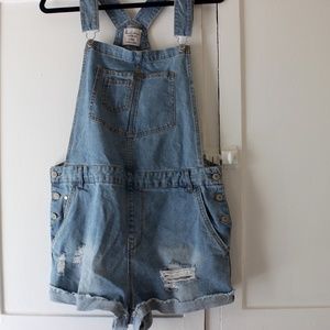 Love Tree Denim Overalls (Shorts)
